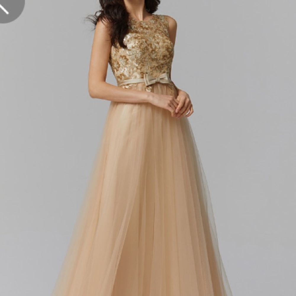A-Line Elegant Full Length Gown